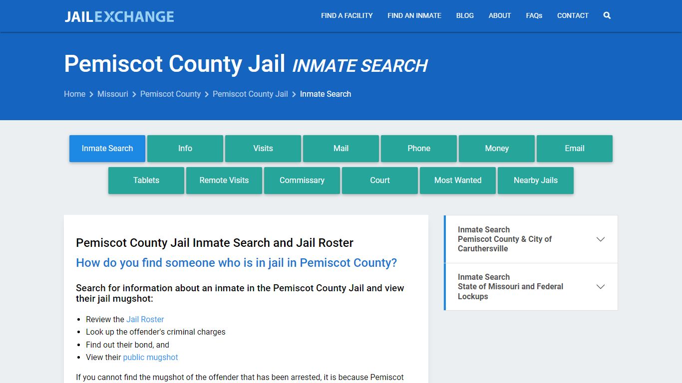 Inmate Search: Roster & Mugshots - Pemiscot County Jail, MO